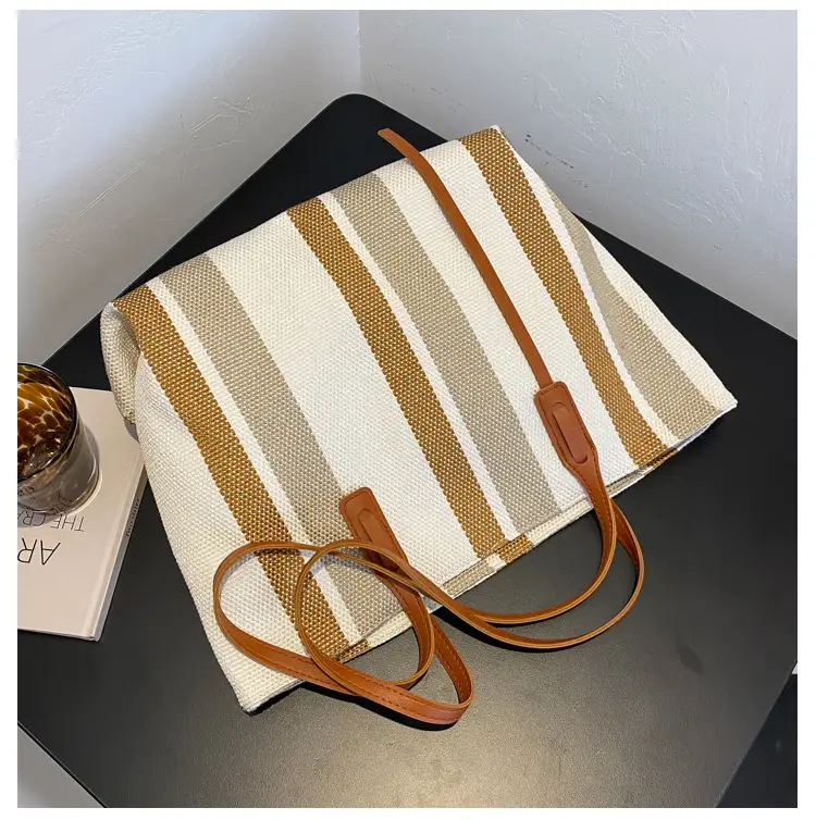 Korean Style Stripe Shoulder Bag for Women 2024 — feature 19
