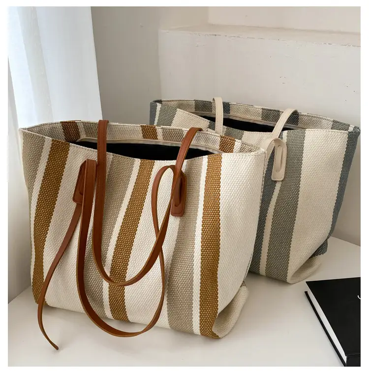 Korean Style Stripe Shoulder Bag for Women 2024 — feature 21