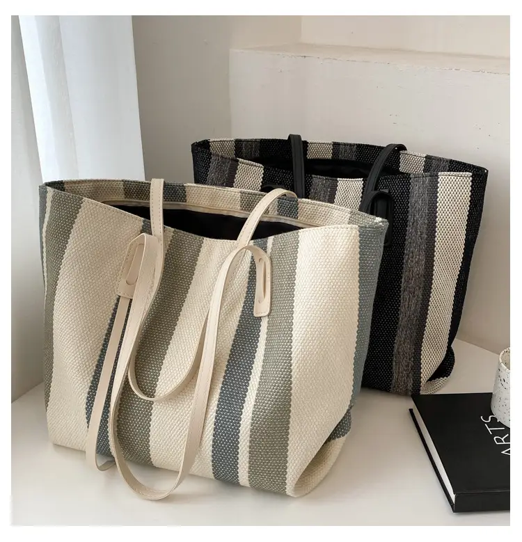 Korean Style Stripe Shoulder Bag for Women 2024 — feature 25