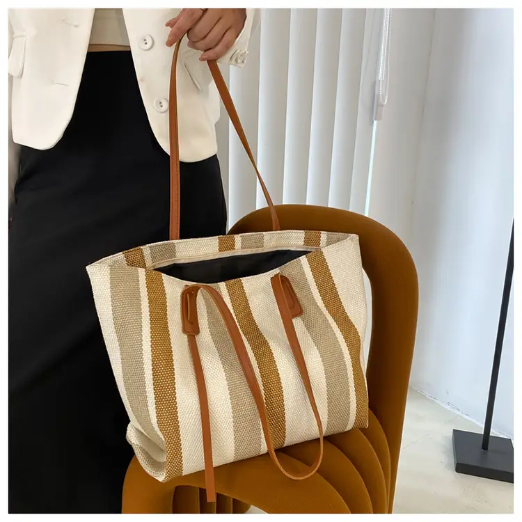 Korean Style Stripe Shoulder Bag for Women 2024 — feature 41