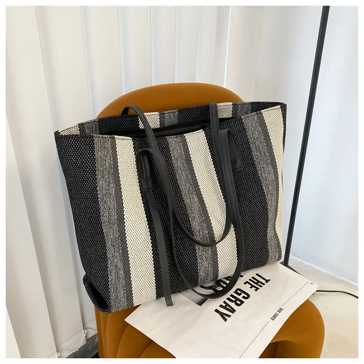 Korean Style Stripe Shoulder Bag for Women 2024 — feature 50