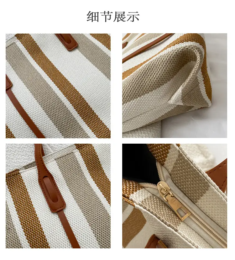 Korean Style Stripe Shoulder Bag for Women 2024 — feature 51