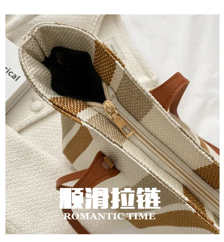 Korean Style Stripe Shoulder Bag for Women 2024 — feature 6