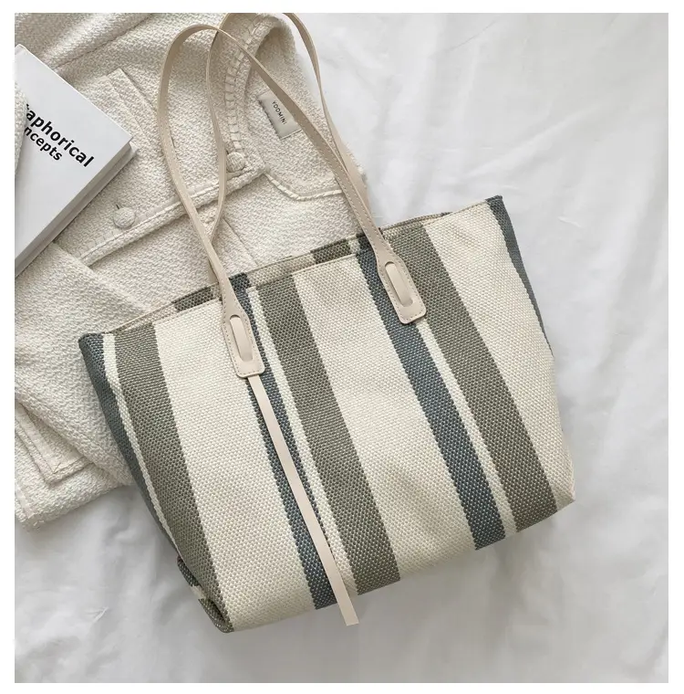 Korean Style Stripe Shoulder Bag for Women 2024 — feature 7