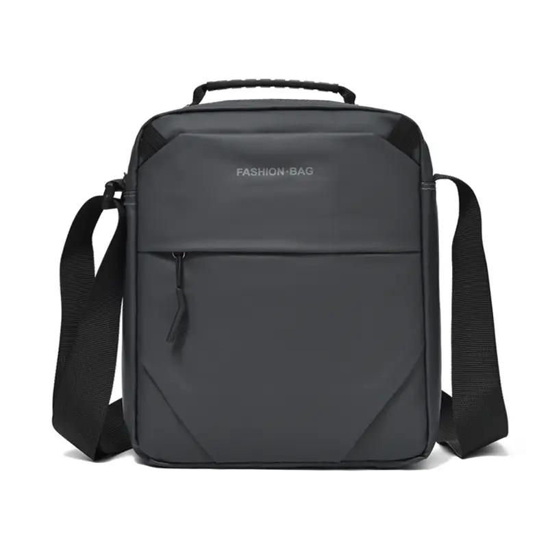 Men's Large Capacity Business Messenger Bag Black Multi Layer - Image 8