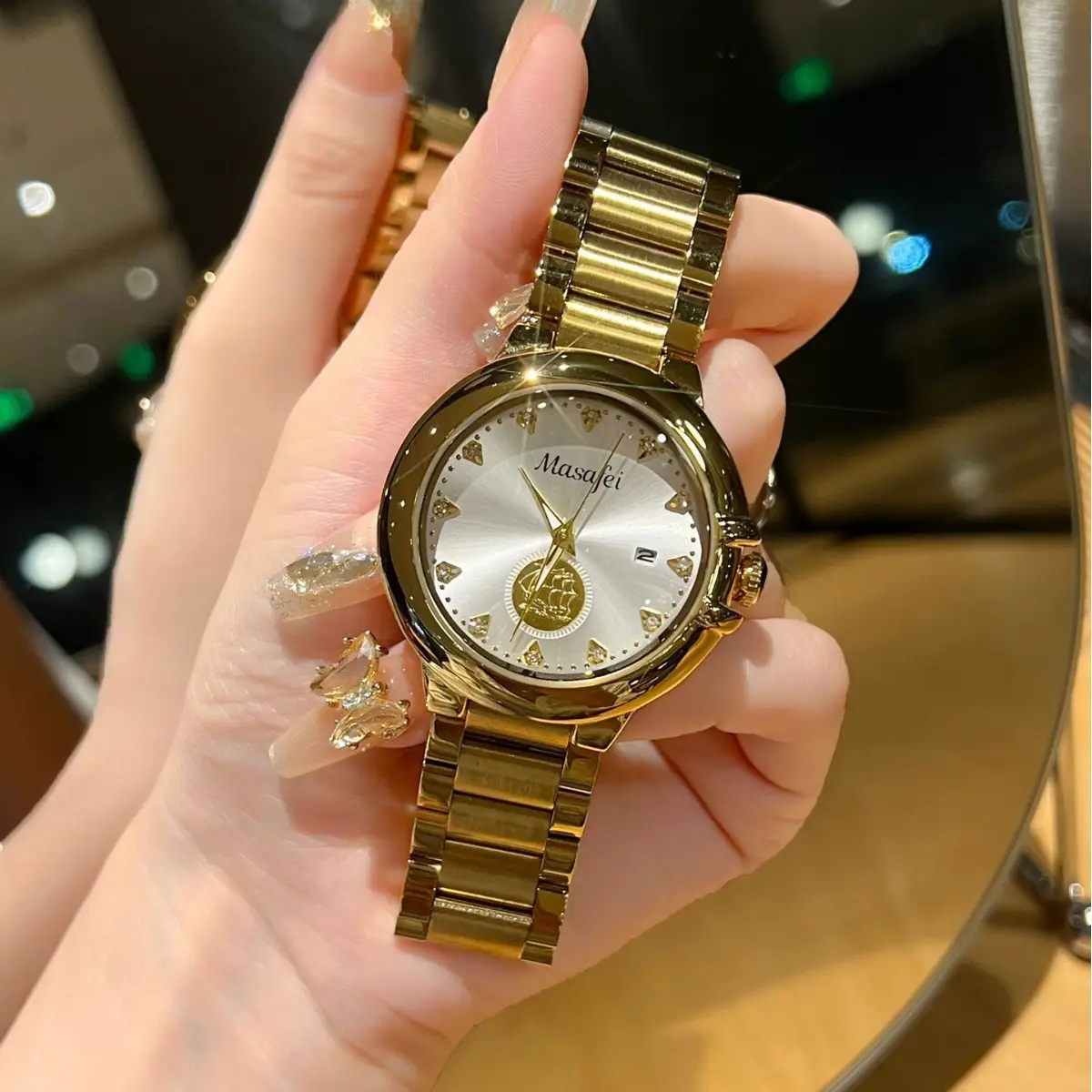 Golden Automatic Mechanical Watch for Men - Image 3