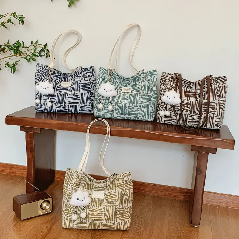 Korean Style Textured Shoulder Bag for Women - Image 12