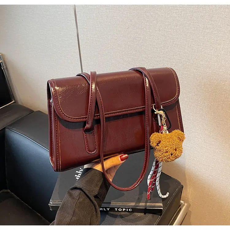 Women Cross-Border Retro Brown Shoulder Bag 2026 — feature 13