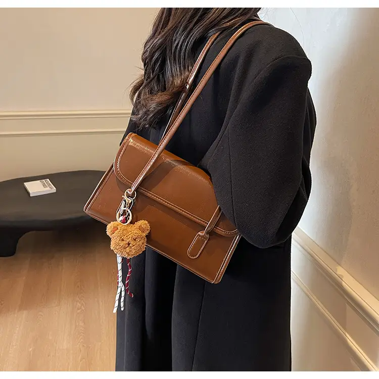 Women Cross-Border Retro Brown Shoulder Bag 2026 — feature 23