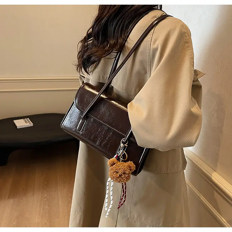 Women Cross-Border Retro Brown Shoulder Bag 2026 — feature 27