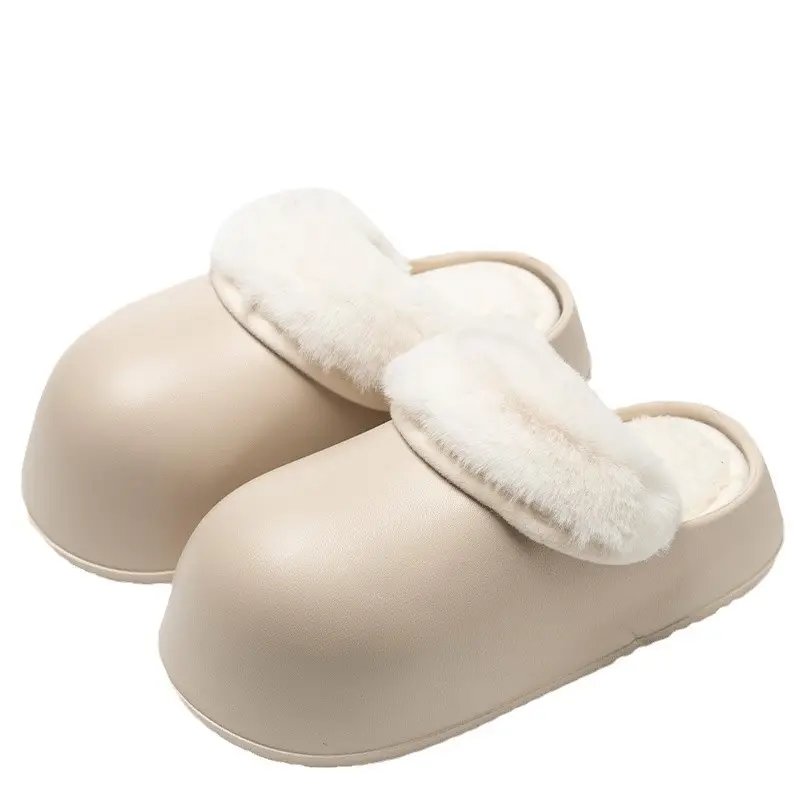 Waterproof Cotton Slippers for Women Autumn and Winter Indoor Home 2025 New Thick-Soled Non-Slip Men's Cotton Slippers for Outer Wear Wholesale - Image 8