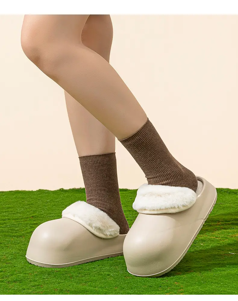 Waterproof Cotton Slippers for Women Autumn and Winter Indoor Home 2025 New Thick-Soled Non-Slip Men's Cotton Slippers for Outer Wear Wholesale — feature 13