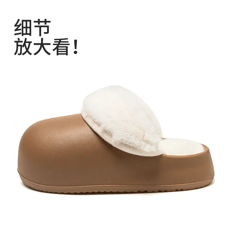 Waterproof Cotton Slippers for Women Autumn and Winter Indoor Home 2025 New Thick-Soled Non-Slip Men's Cotton Slippers for Outer Wear Wholesale — feature 14