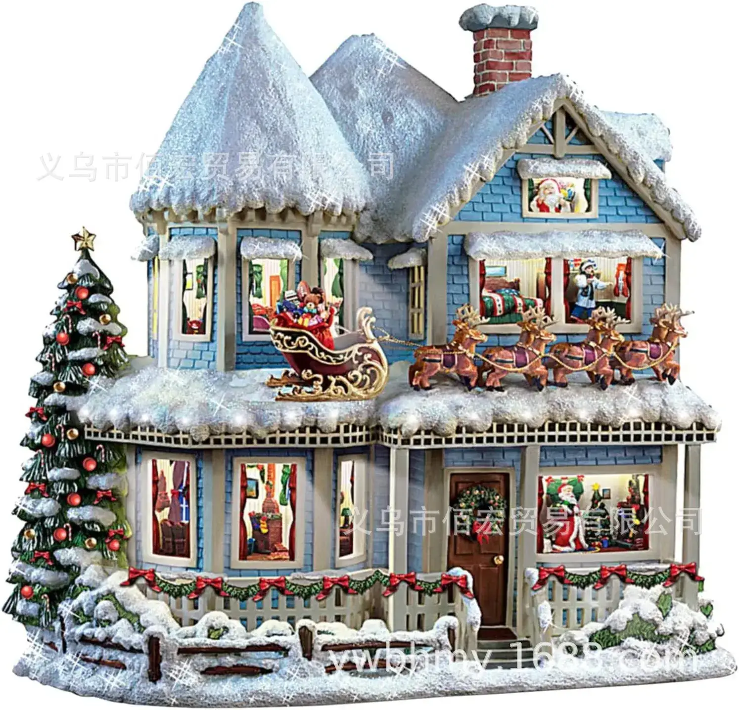 Santa Claus Acrylic Christmas Tree Pendant Decor