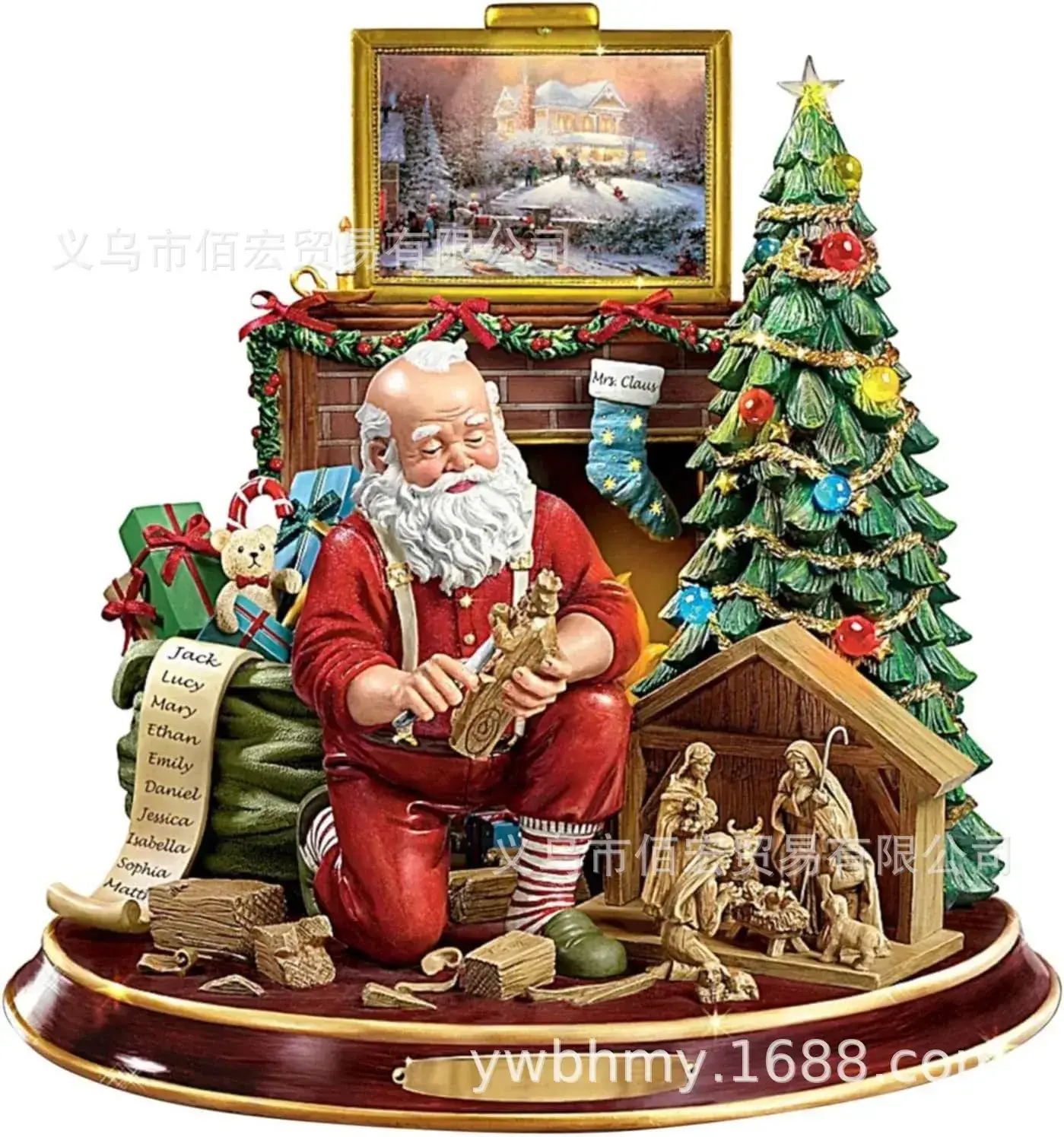 Santa Claus Acrylic Christmas Tree Pendant Decor