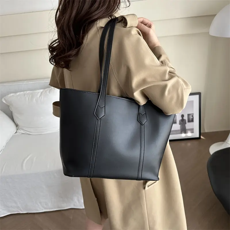 Black Korean Style Large Tote Bag 2024 - Image 6