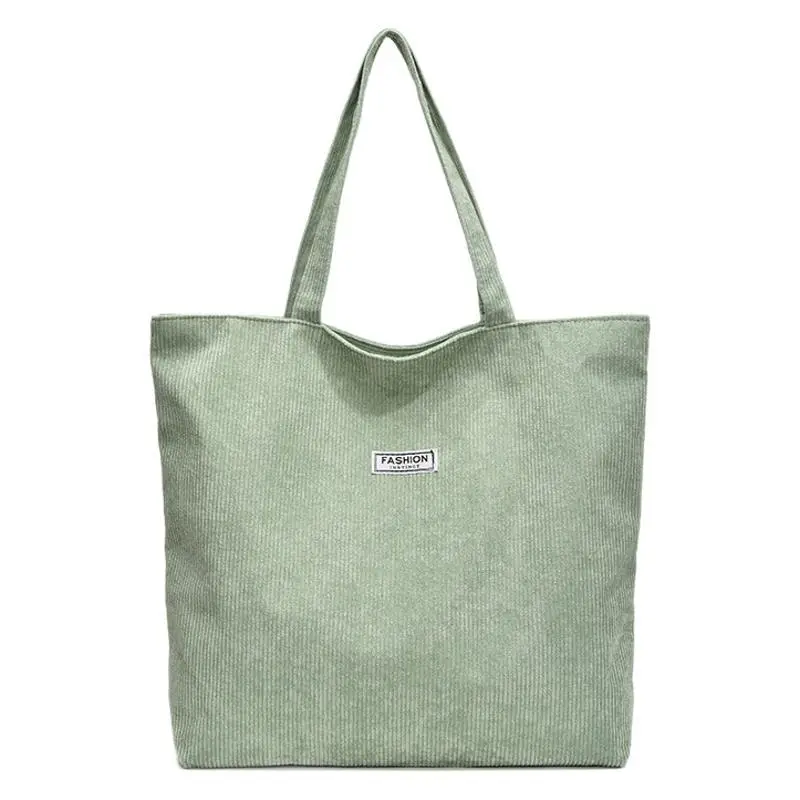 Women's Corduroy Tote Bag Brown Large Capacity 2023 - Image 11