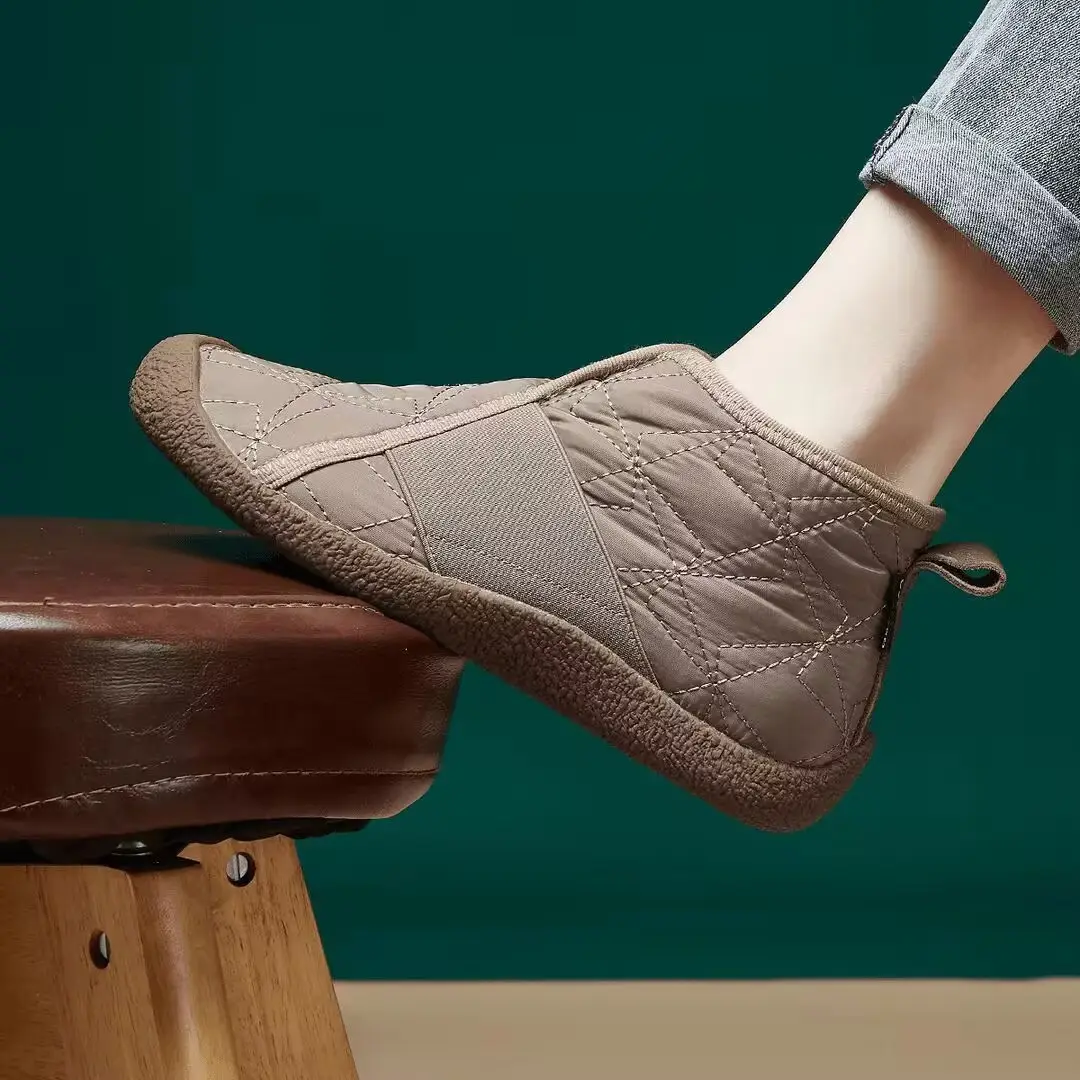 Winter New Fashion Women's Cotton Shoes Waterproof Non-Slip Plus Size Casual Cotton Boots Fleece-Lined Thickeneded Warm Snow Boots — feature 5