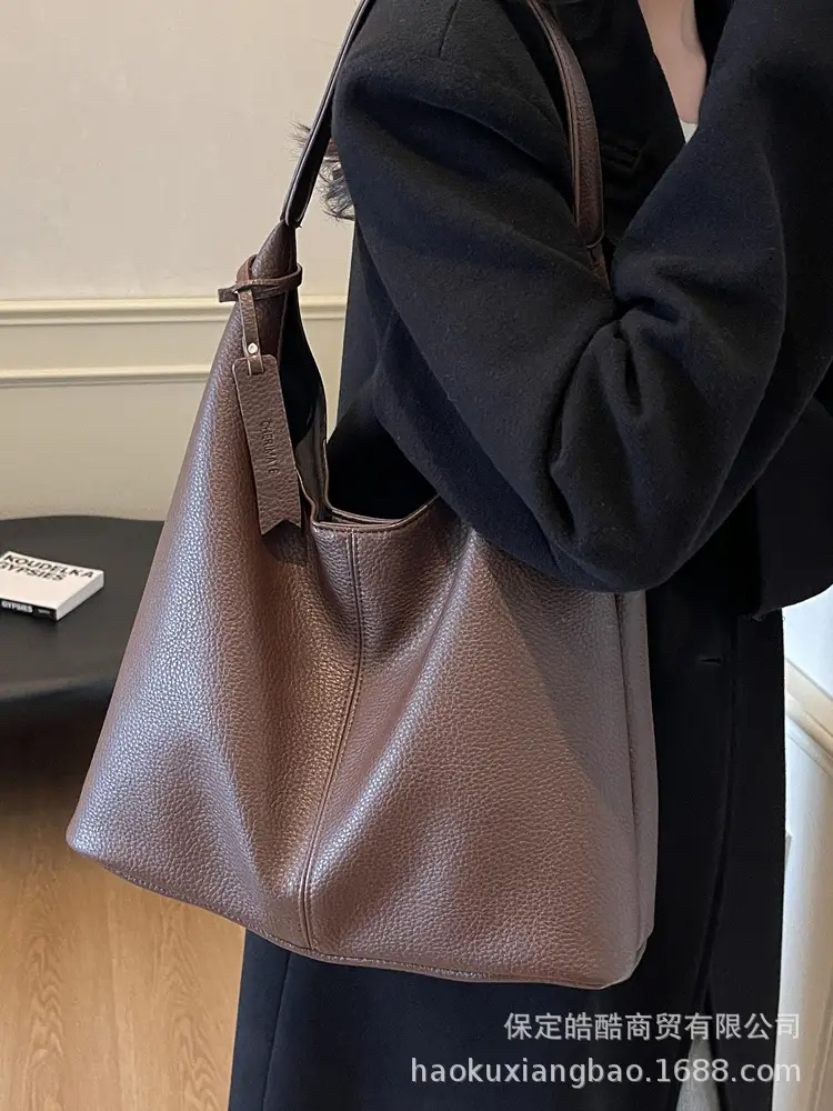 Women Retro Black Shoulder Bag 2024 Autumn Winter - Image 8