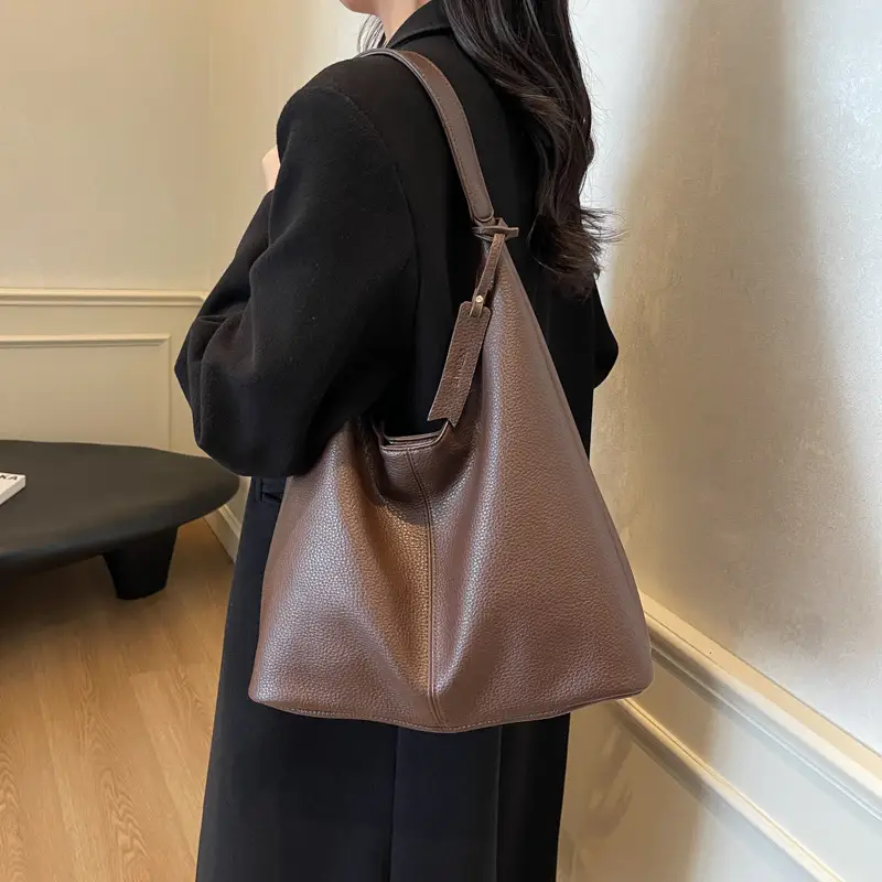 Women Retro Black Shoulder Bag 2024 Autumn Winter - Image 2