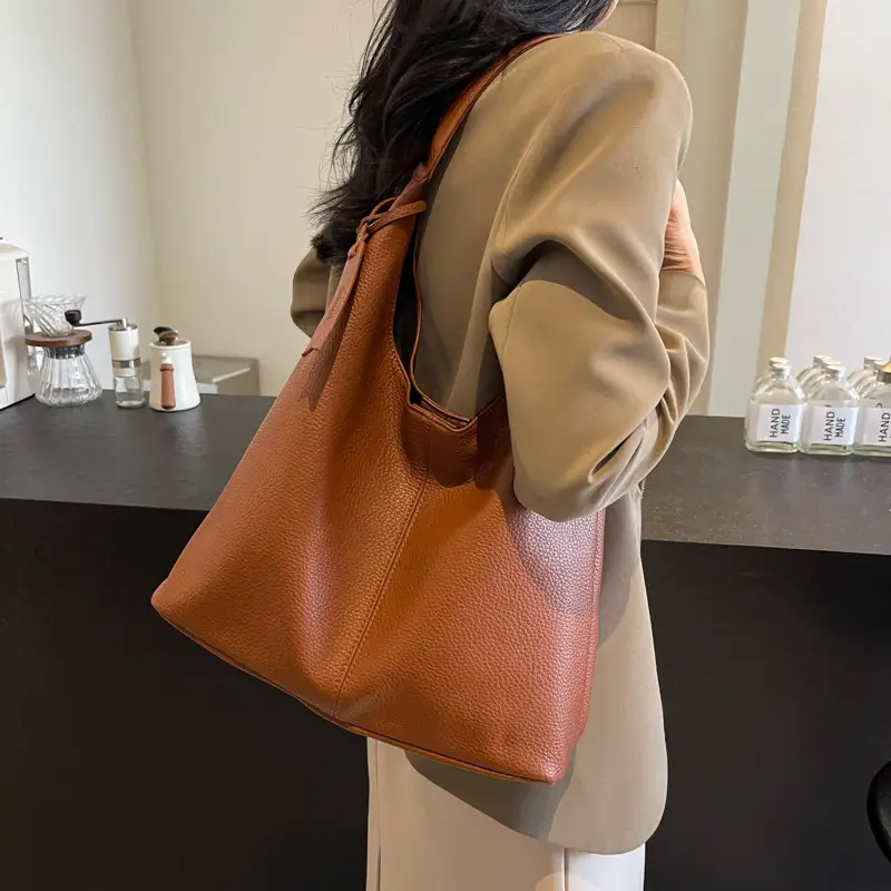 Women Retro Black Shoulder Bag 2024 Autumn Winter - Image 3