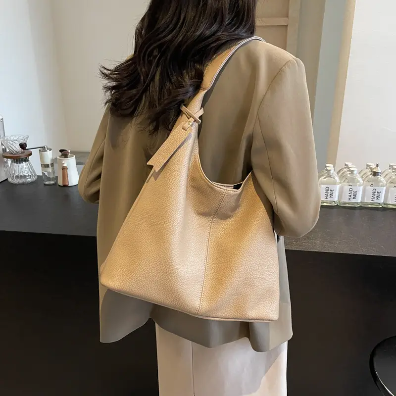 Women Retro Black Shoulder Bag 2024 Autumn Winter - Image 4