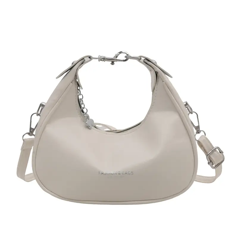 Women's Crescent Shoulder Bag Silver 2024 - Image 5