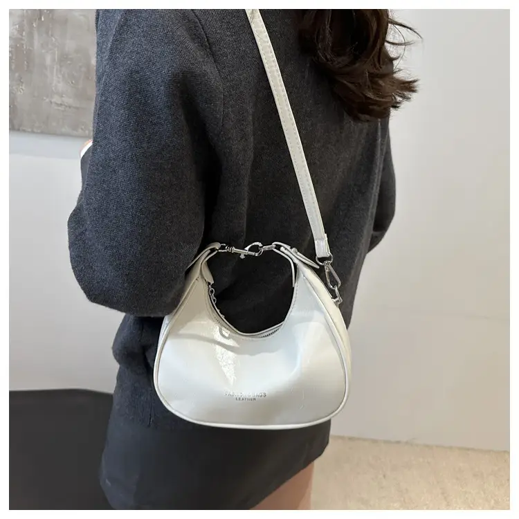 Women's Crescent Shoulder Bag Silver 2024 — feature 10