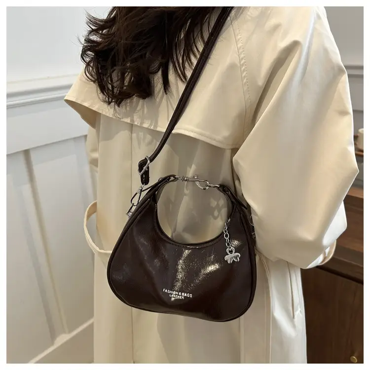 Women's Crescent Shoulder Bag Silver 2024 — feature 16