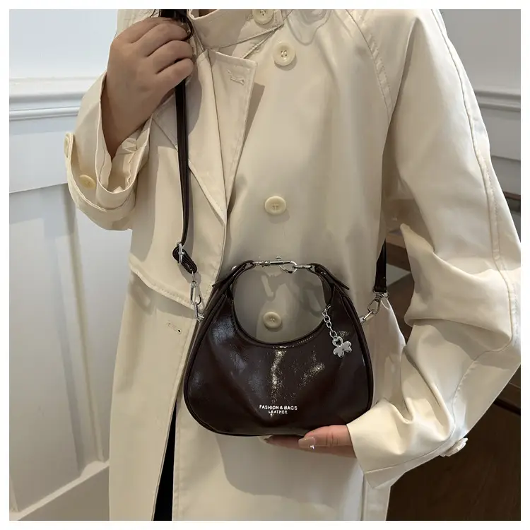 Women's Crescent Shoulder Bag Silver 2024 — feature 17