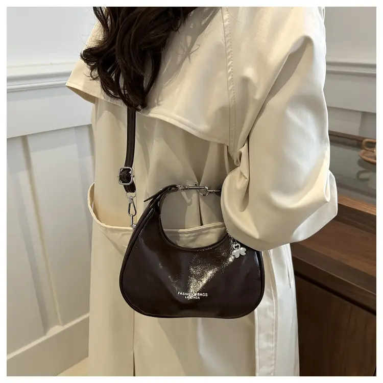 Women's Crescent Shoulder Bag Silver 2024 — feature 18