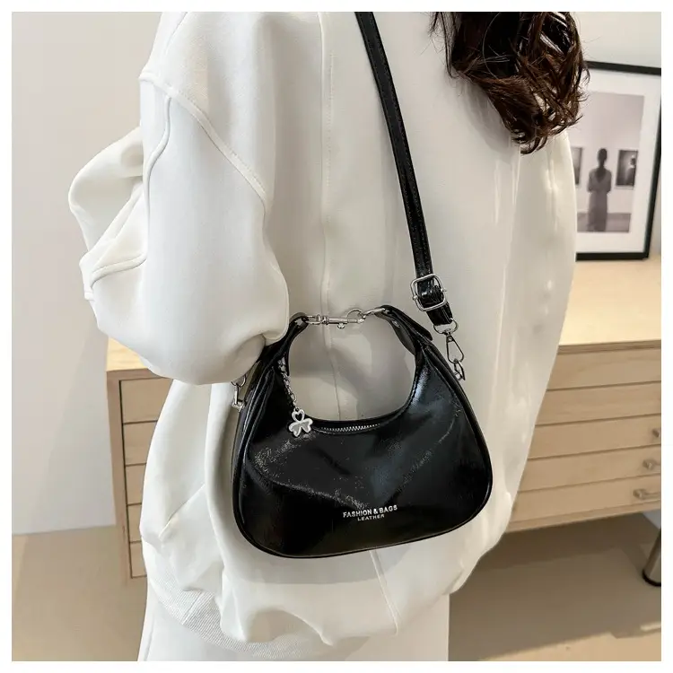 Women's Crescent Shoulder Bag Silver 2024 — feature 22