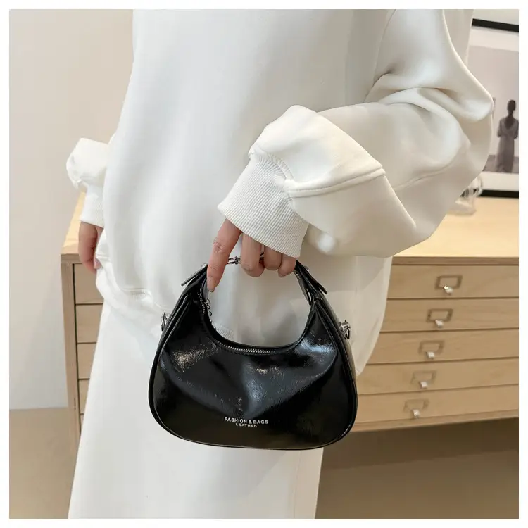 Women's Crescent Shoulder Bag Silver 2024 — feature 24