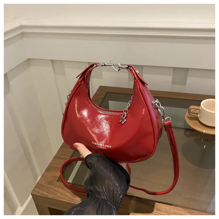 Women's Crescent Shoulder Bag Silver 2024 — feature 25