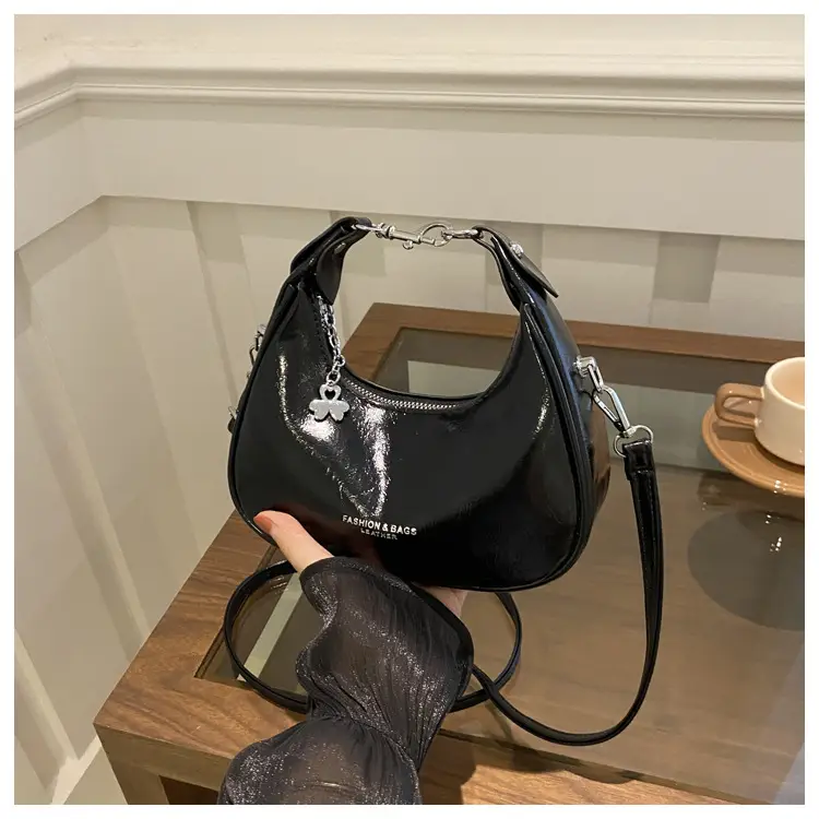 Women's Crescent Shoulder Bag Silver 2024 — feature 26