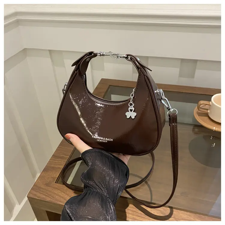 Women's Crescent Shoulder Bag Silver 2024 — feature 28