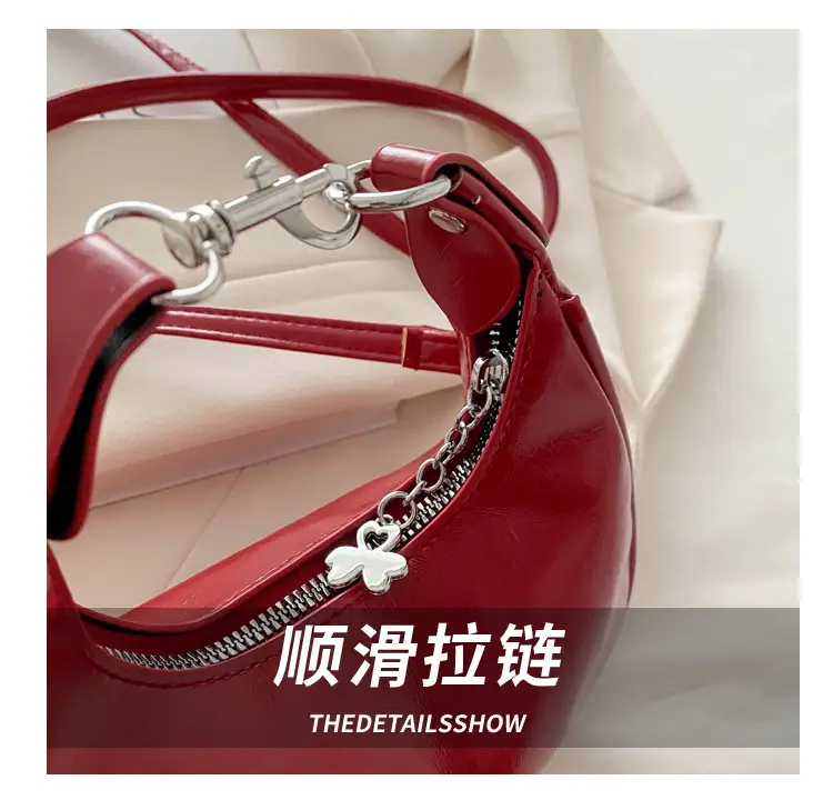 Women's Crescent Shoulder Bag Silver 2024 — feature 6