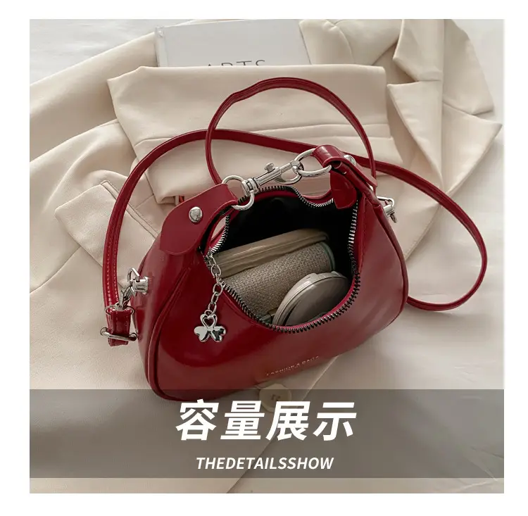 Women's Crescent Shoulder Bag Silver 2024 — feature 8