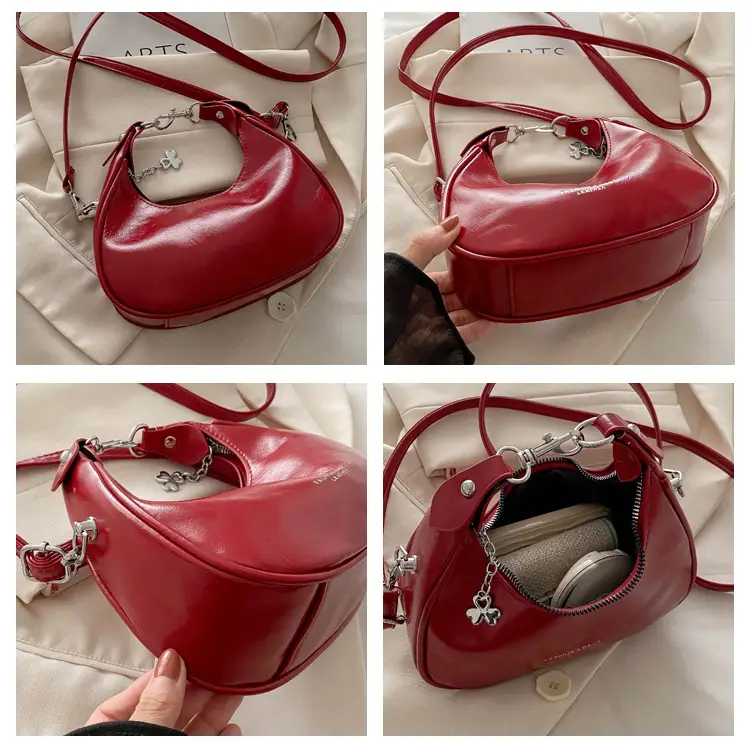 Women's Crescent Shoulder Bag Silver 2024 — feature 9