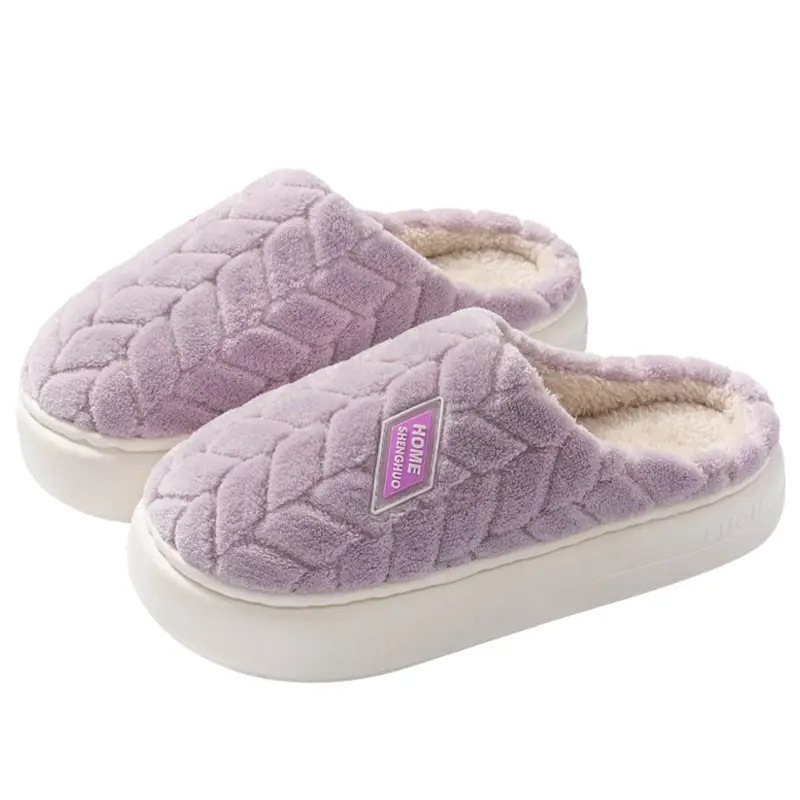 Winter Plush Cotton Slippers for Women, Soft and Fluffy, Suitable for Indoor and Outdoor Use, Thickened and Warm, Cotton Shoes for Men and Students, Wholesale - Image 11