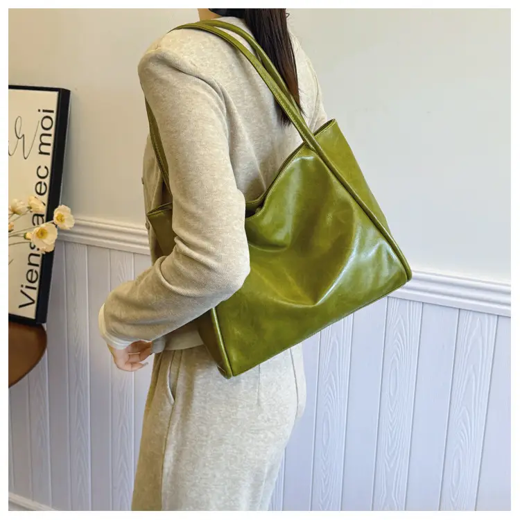 Brown Leather Tote Bag for Women 2024 New β feature 15