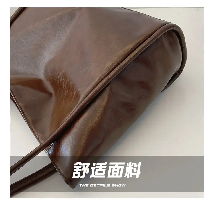 Brown Leather Tote Bag for Women 2024 New β feature 4