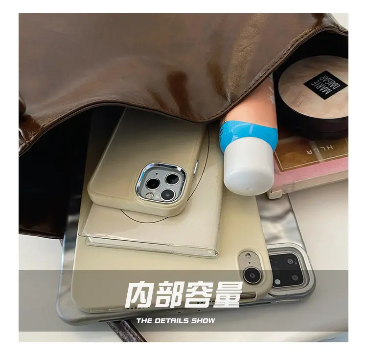 Brown Leather Tote Bag for Women 2024 New β feature 6