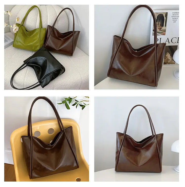 Brown Leather Tote Bag for Women 2024 New β feature 7