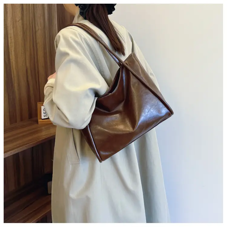 Brown Leather Tote Bag for Women 2024 New β feature 8