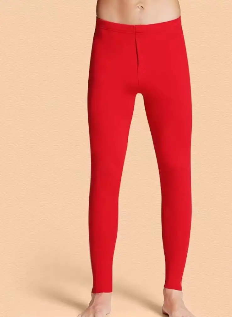A generation of double-sided velvet self-heating men's seamless warm pants fleece-lined constant temperature autumn and winter leggings — feature 12