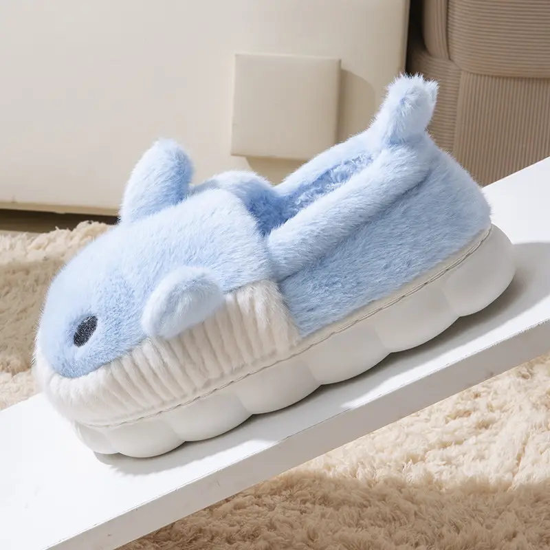 Parent-Child Bag with Cotton Slippers Women's Winter Couple's Home Warm Cartoon fleece-lined Warm Zhongda Children's Cotton Shoes for Men - Image 6