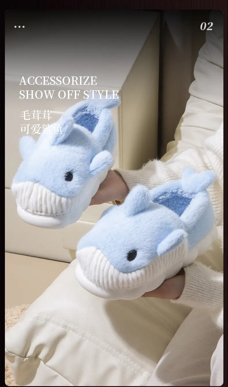 Parent-Child Bag with Cotton Slippers Women's Winter Couple's Home Warm Cartoon fleece-lined Warm Zhongda Children's Cotton Shoes for Men — feature 8