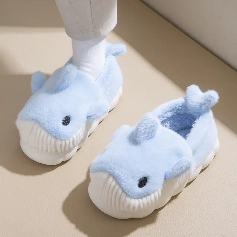Parent-Child Bag with Cotton Slippers Women's Winter Couple's Home Warm Cartoon fleece-lined Warm Zhongda Children's Cotton Shoes for Men - Image 2