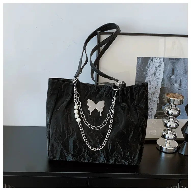 Commuting Bag for Women, Large Capacity, 2026 New Spring and Summer Silver Women's Tote Bag, College Student Class Shoulder Bag — feature 13